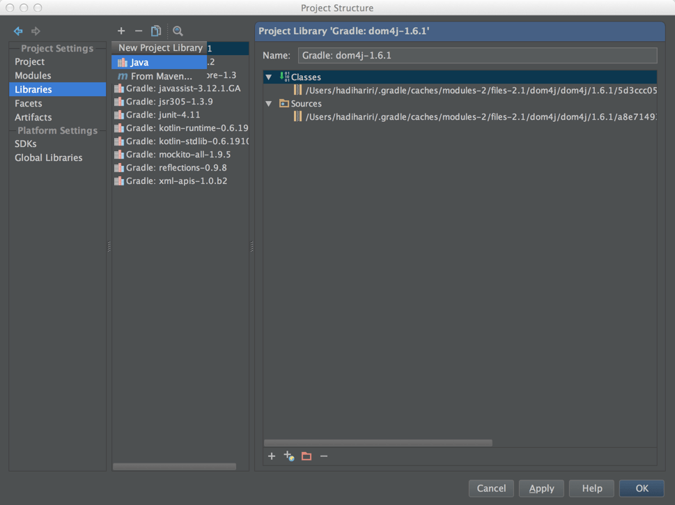 Intellij Where To Put Imported Libraries On A Mac