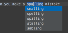 Spelling mistakes